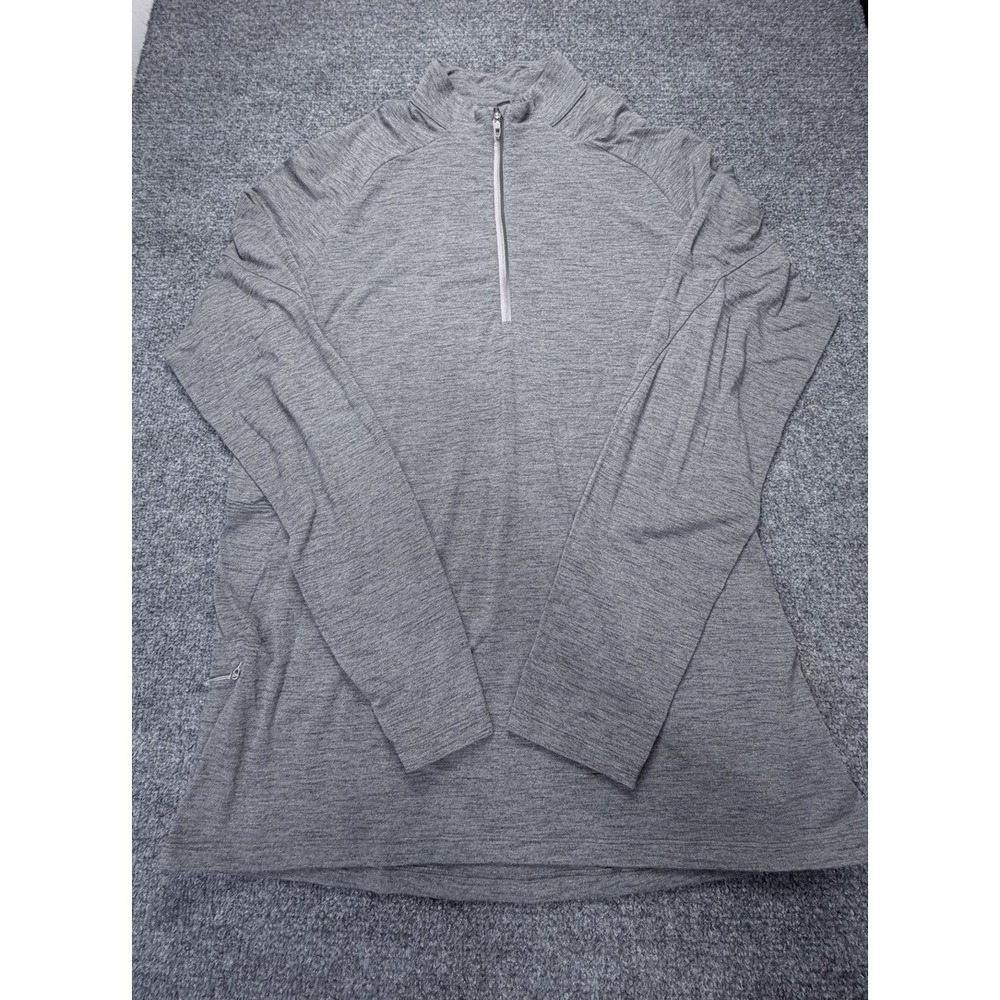 Lululemon Surge Performance 1/4 Zip Mens XL Gray LM3DHOS Activewear Jacket